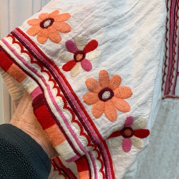 Madewell White Embroidered Sandblossom Floral Short-sleeve Top size S - Picture 6 of 10